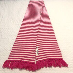Vineyard Vines Long Pink And White Scarf 8" X 74"